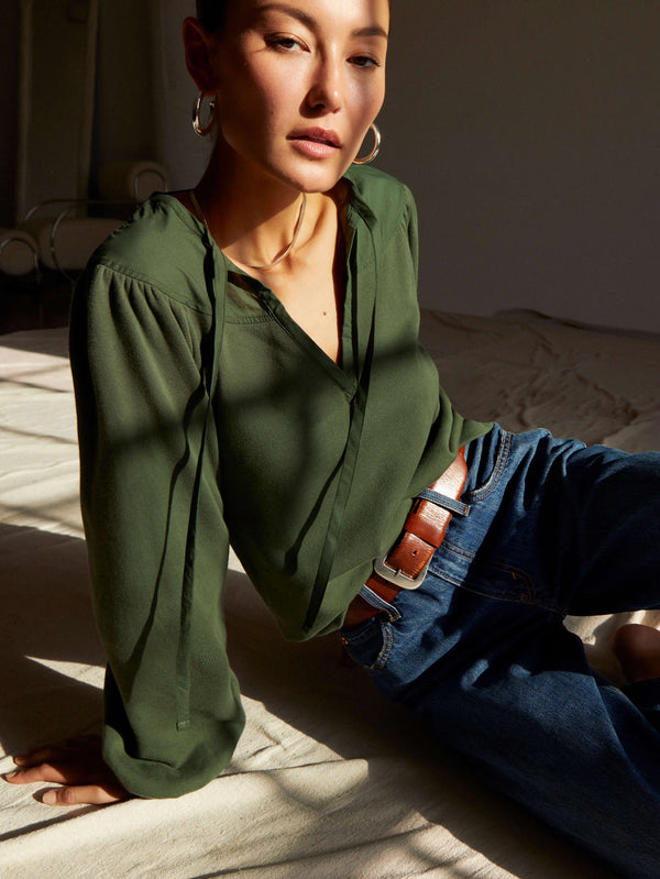 Nation Olla Poplin Bibbed Sweatshirt