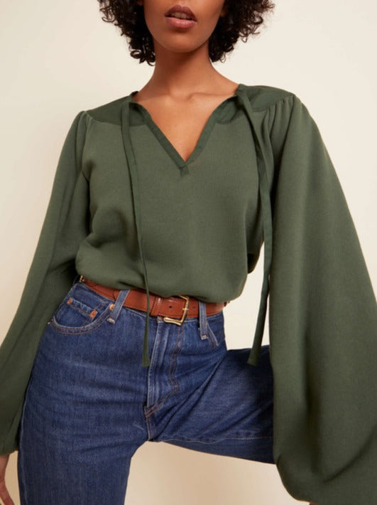Nation Olla Poplin Bibbed Sweatshirt