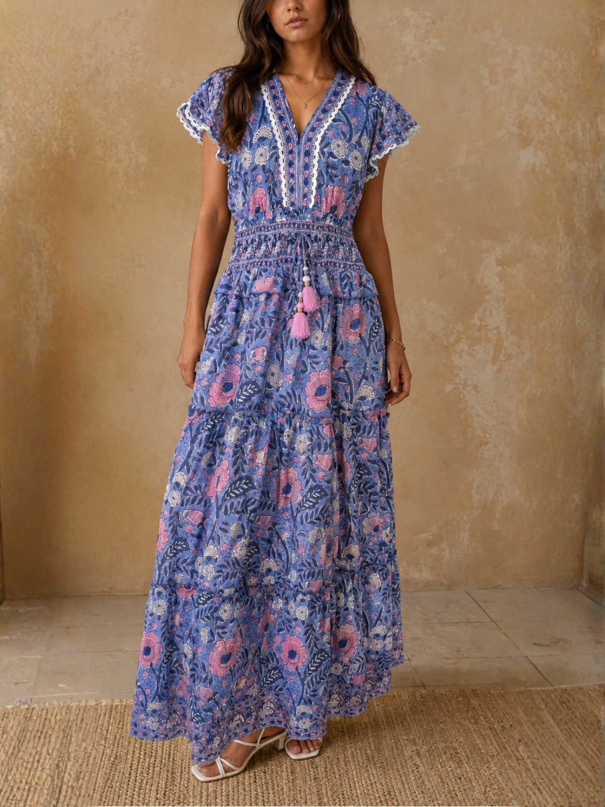 SALROSA Long Print Dress_JC-10