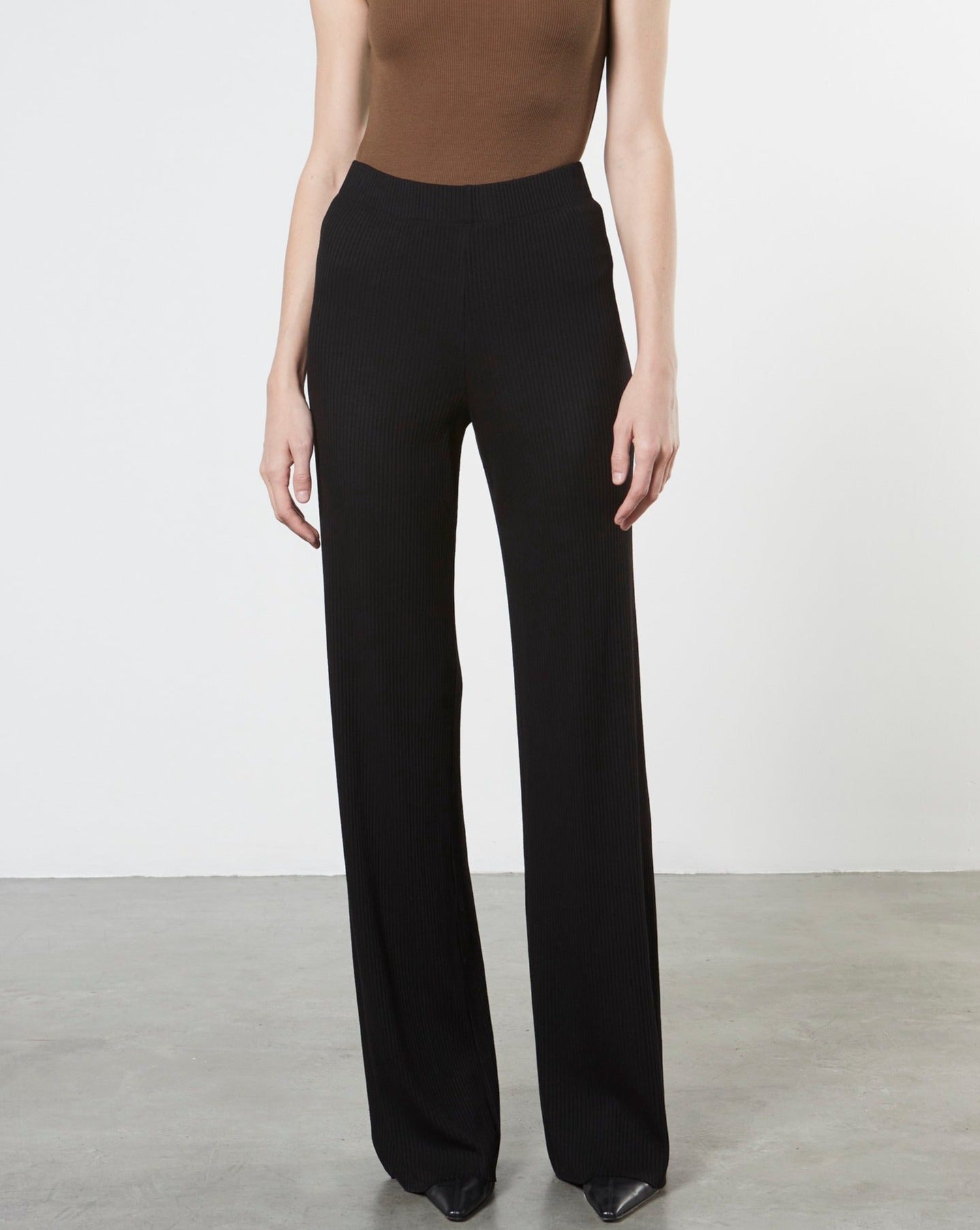 Enza Costa Rib Straight Leg Trouser