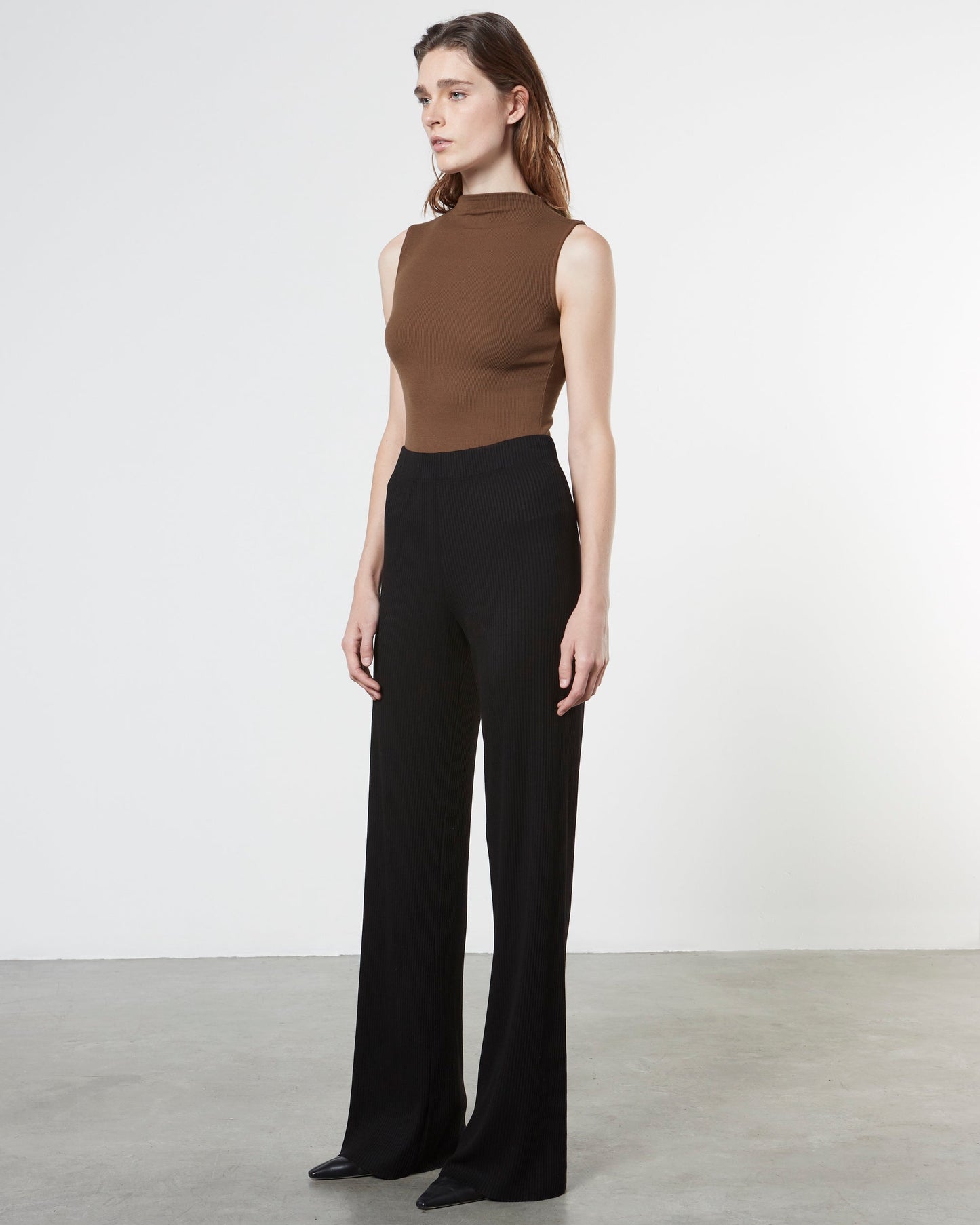 Enza Costa Rib Straight Leg Trouser
