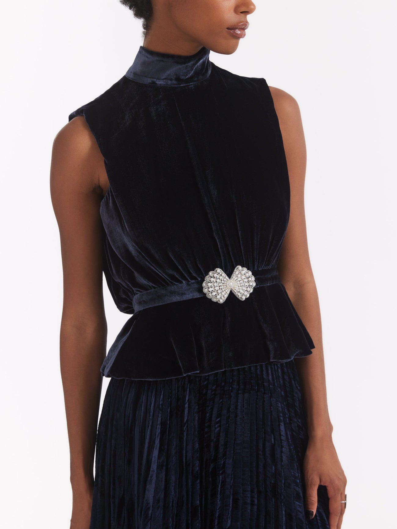 Saloni Fleur Velvet Top