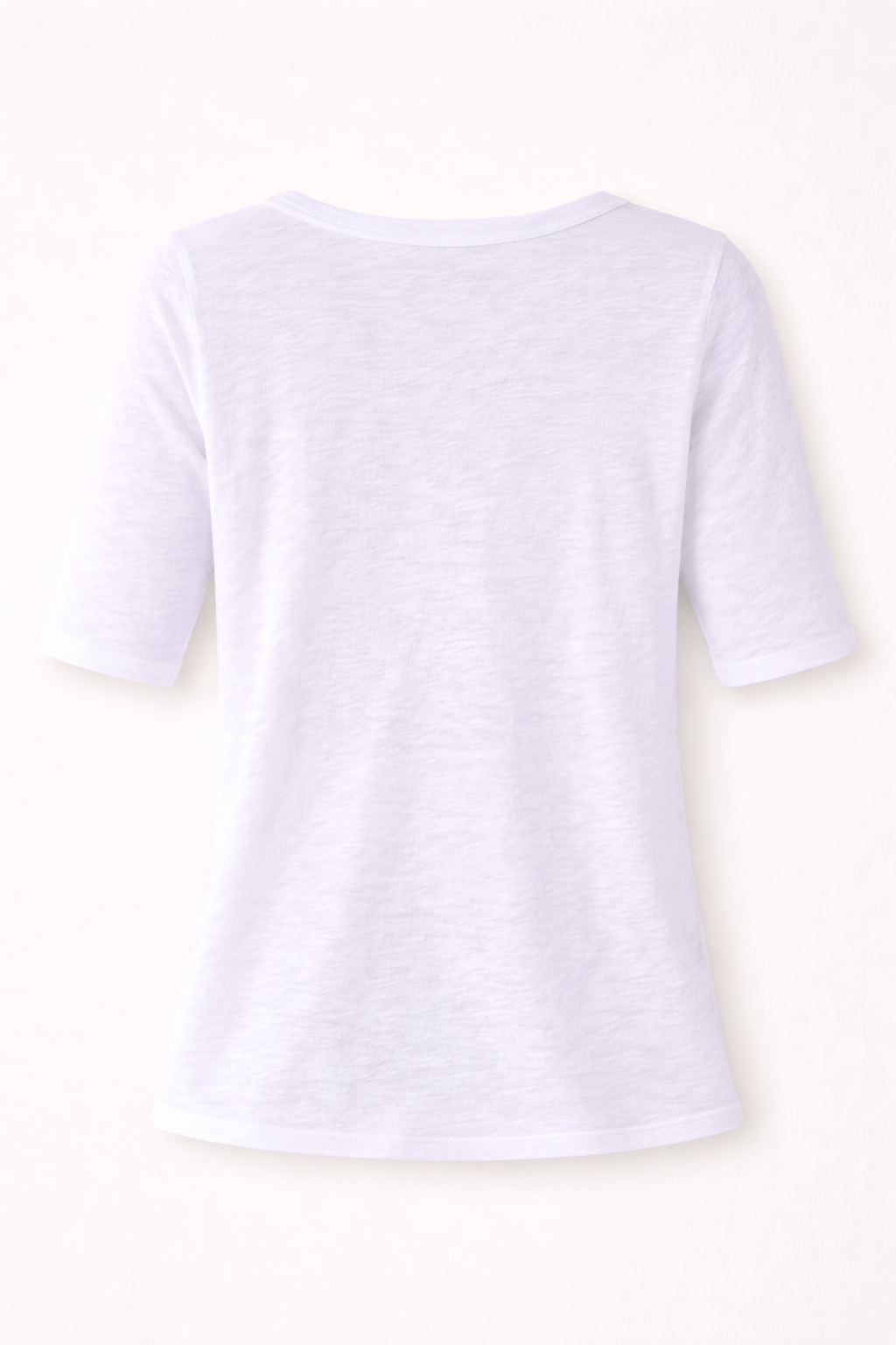 Majestic Filatures Stretch Linen Elbow Sleeve Scoopneck