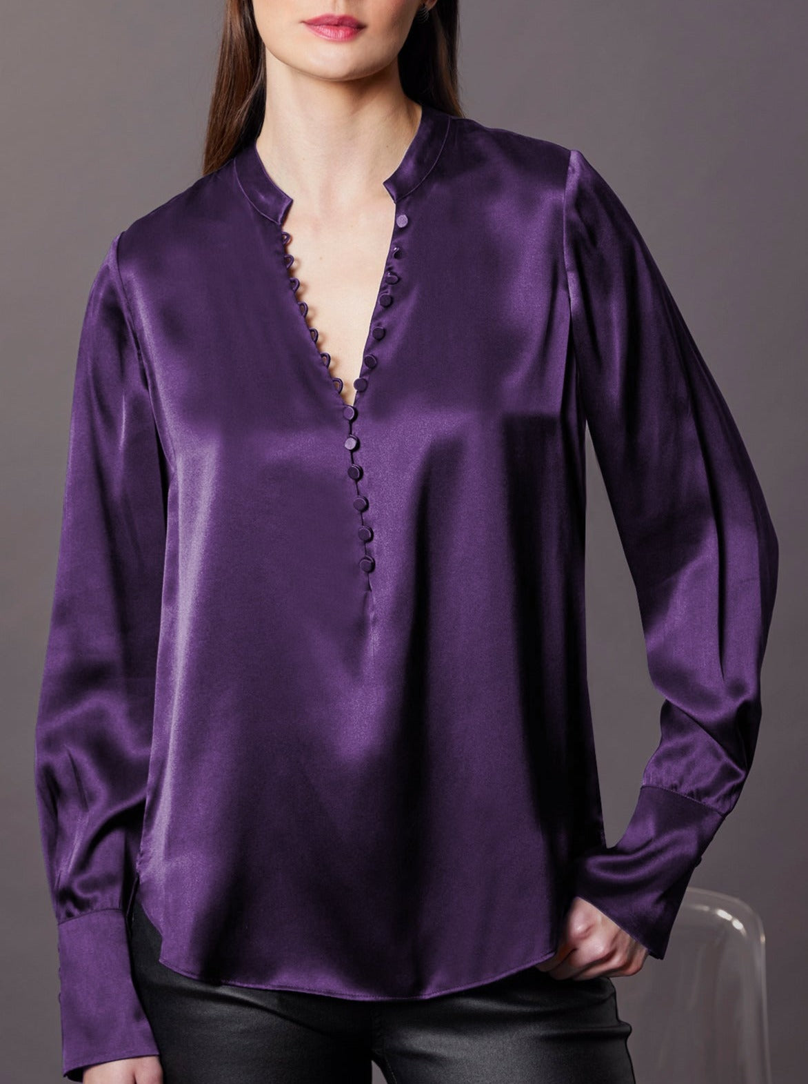 Go Silk Go Hot Button Blouse