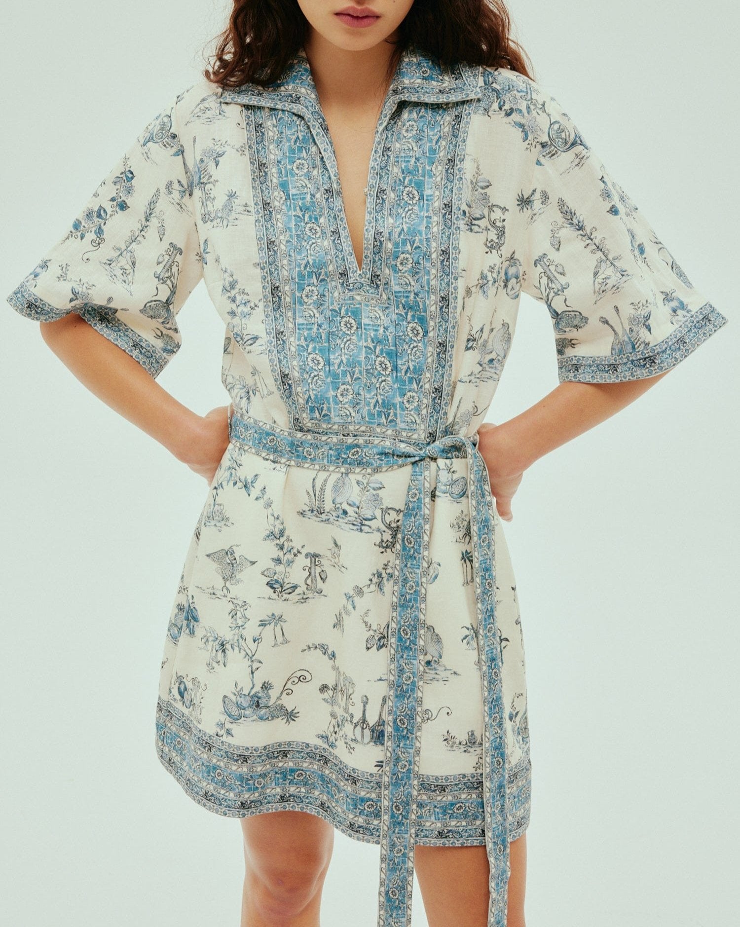 alemais casa shirt dress Alemais CASA SHIRTDRESS - Shirt dress - cream/multi-coloured