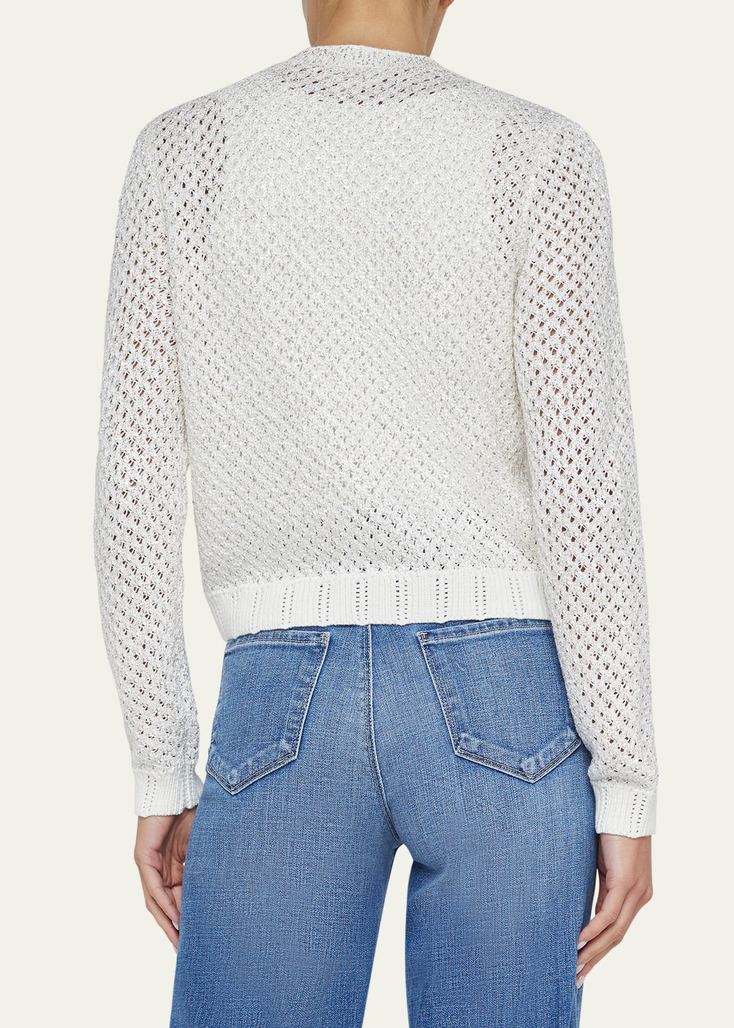 Lagence Blanca Sequin Crop Cardi