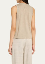 Majestic Filatures Stretch Linen Crewneck Tank