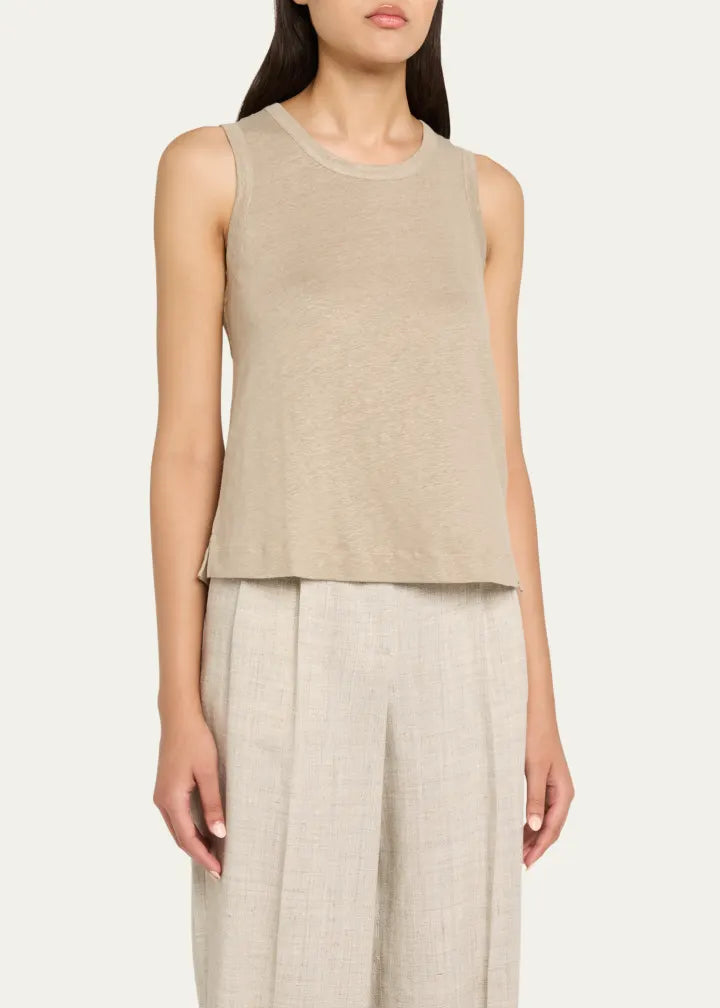 Majestic Filatures Stretch Linen Crewneck Tank
