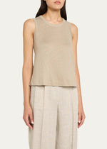 Majestic Filatures Stretch Linen Crewneck Tank