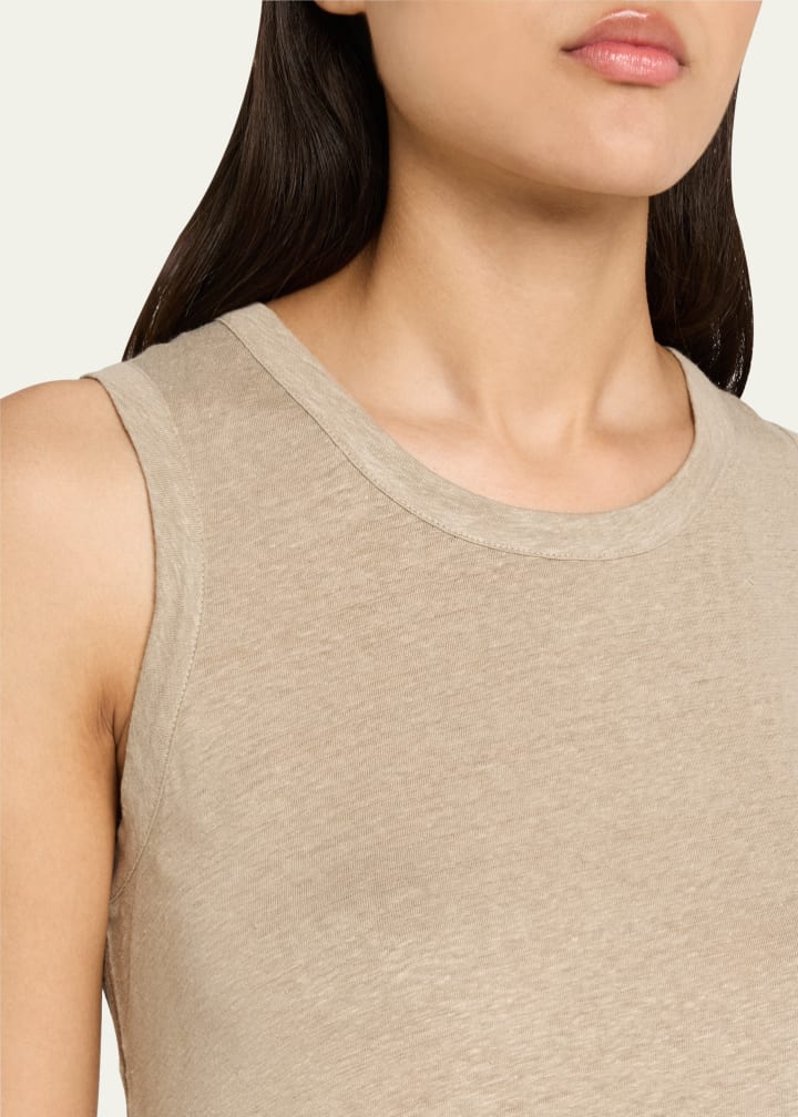 Majestic Filatures Stretch Linen Crewneck Tank