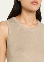 Majestic Filatures Stretch Linen Crewneck Tank