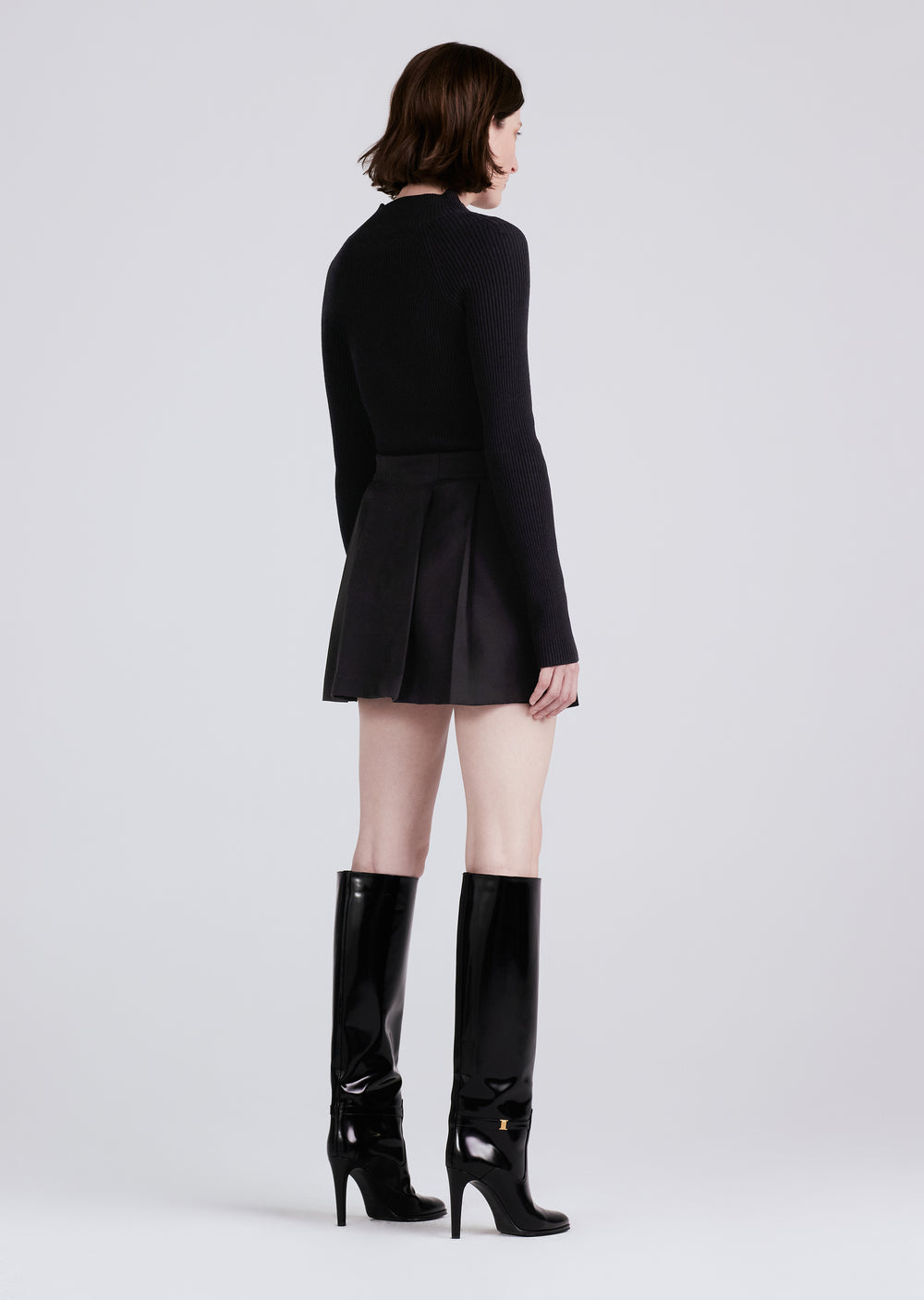 Derek Lam Filomena Knit Combo Pleated Mini Dress