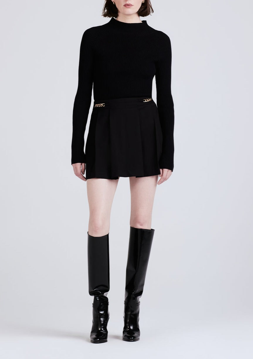 Derek Lam Filomena Knit Combo Pleated Mini Dress