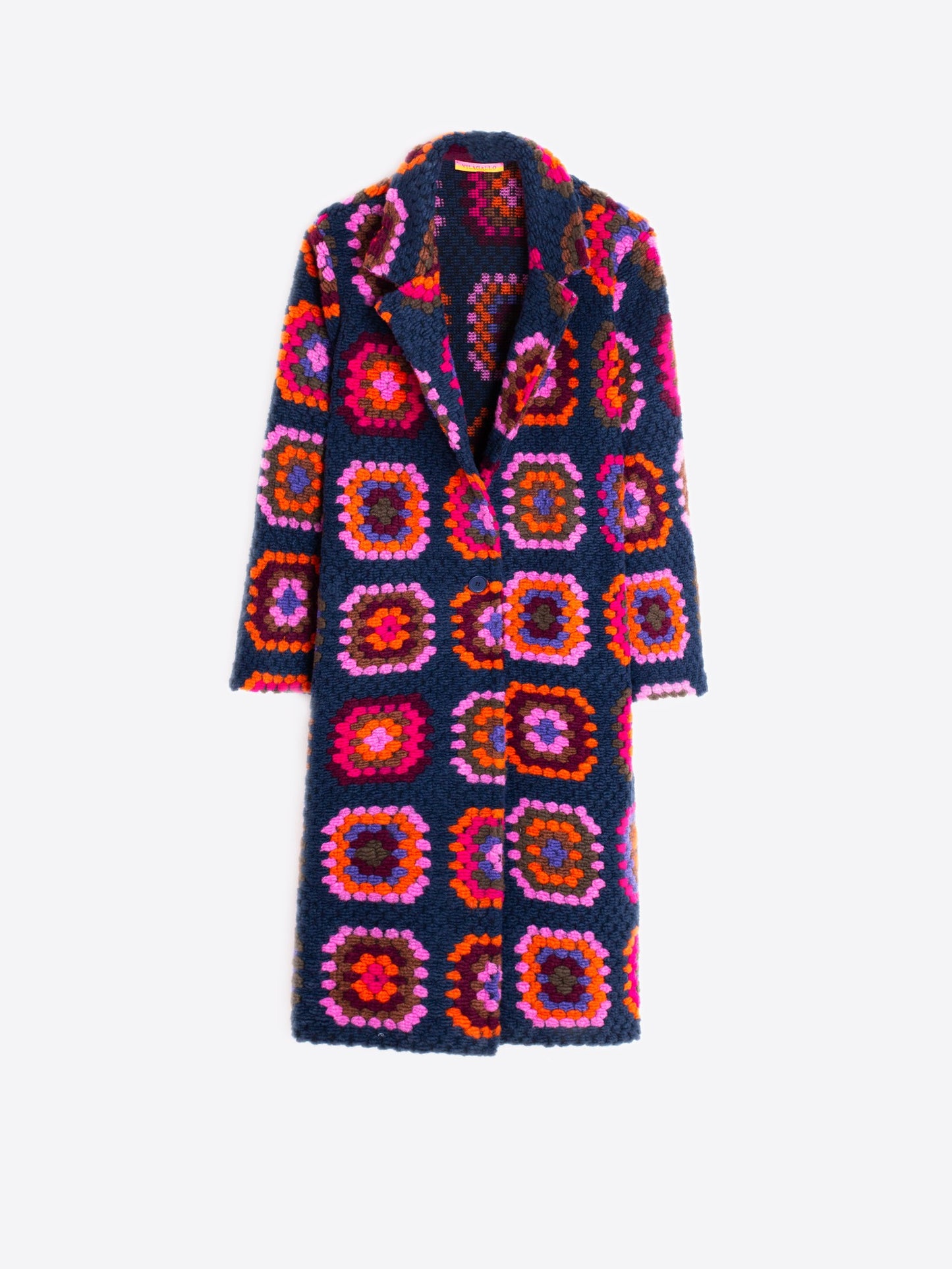 Vilagallo Yana Long Crochet Cardigan
