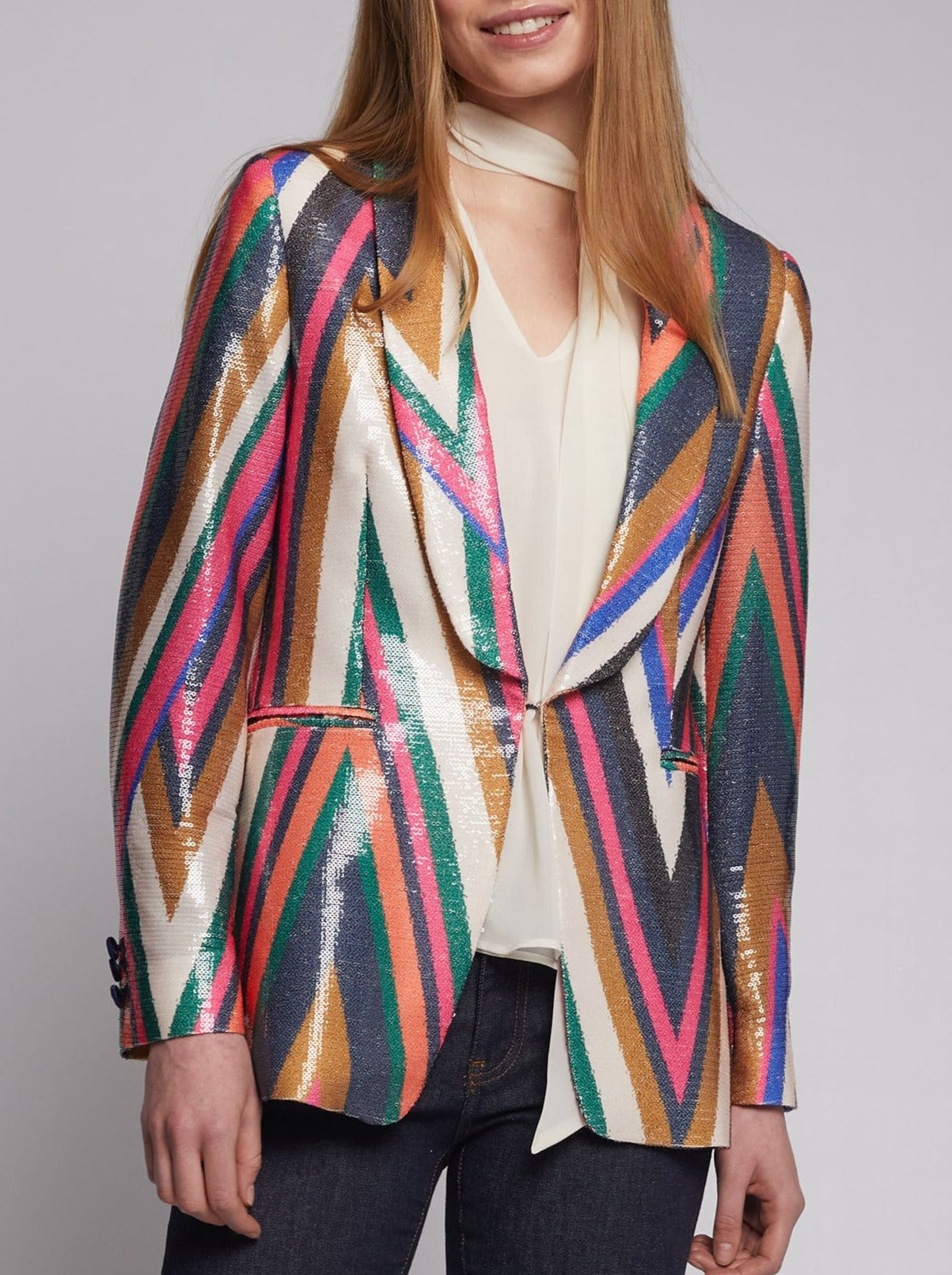 Vilagallo Sequin Smoking Jacket