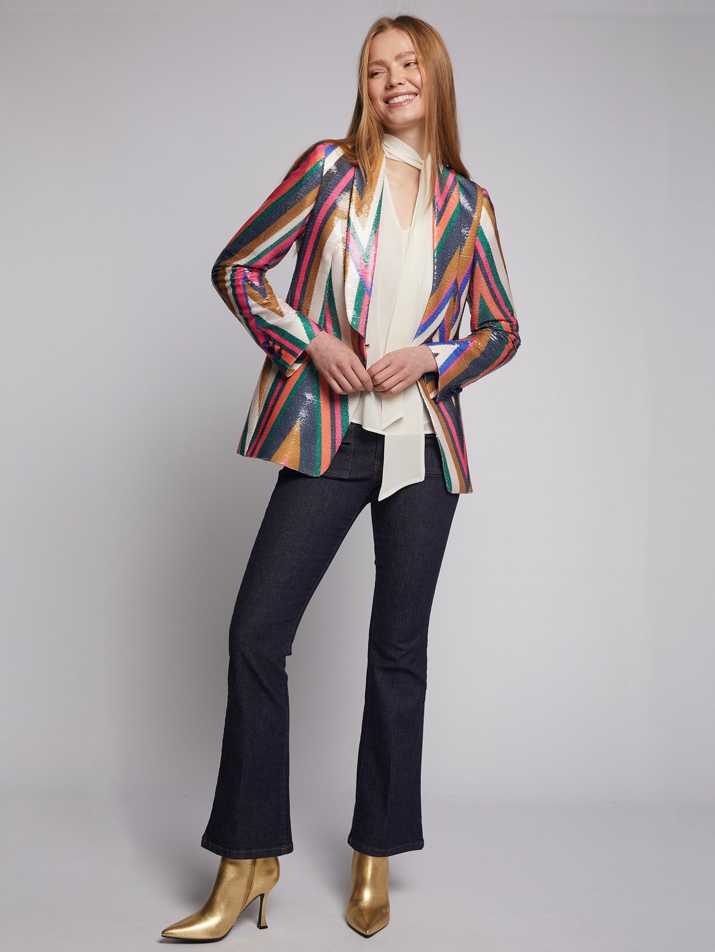 Vilagallo Sequin Smoking Jacket