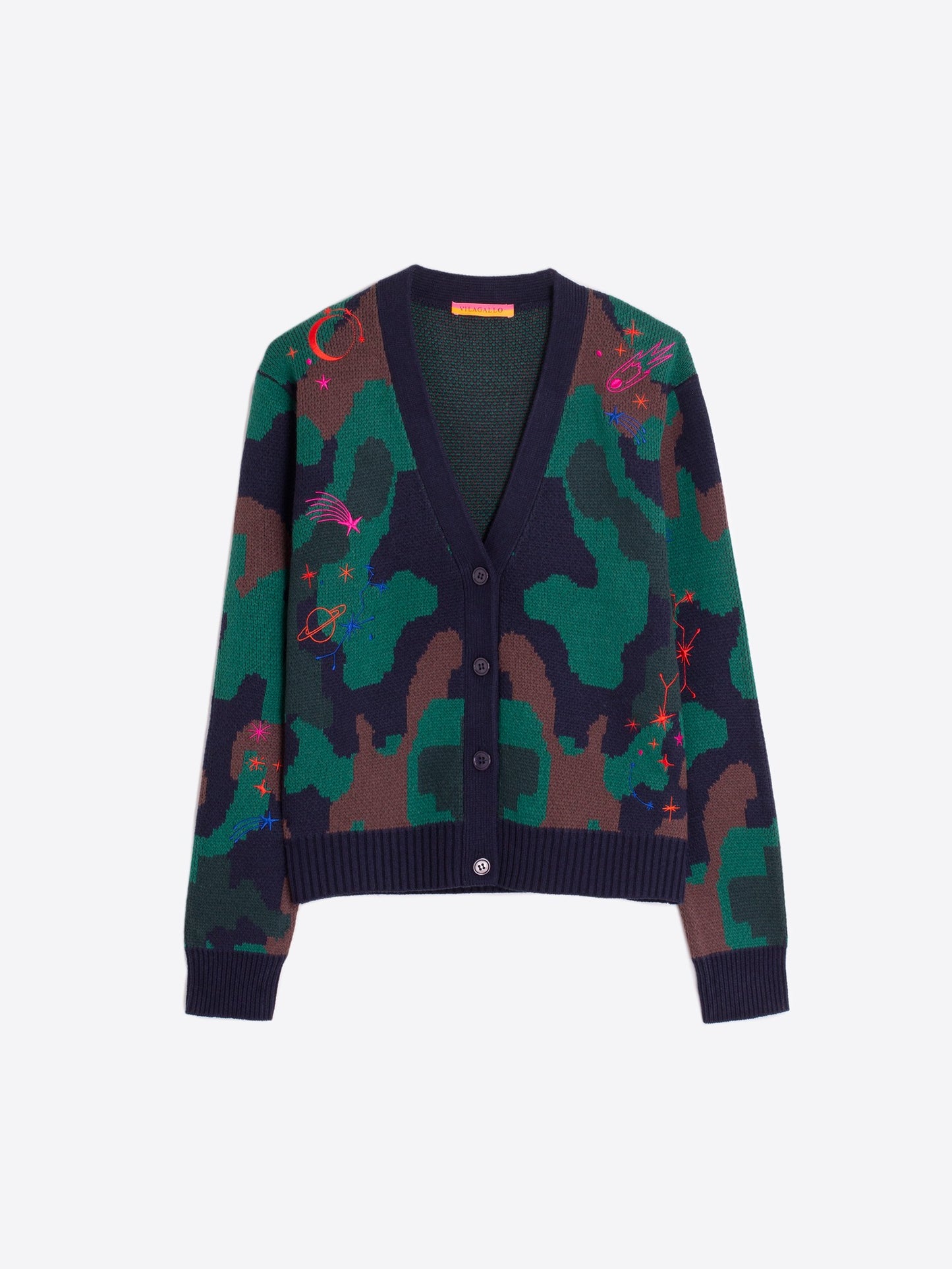 Vilagallo Knem Embroidered Cardigan