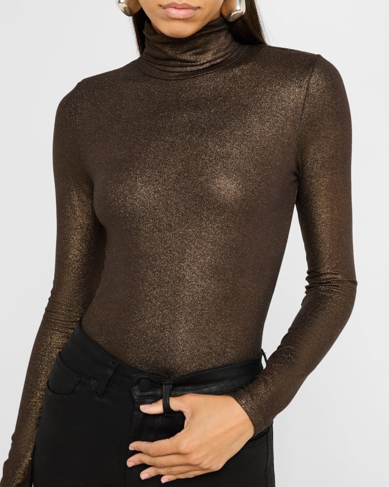 Metallic turtleneck hotsell