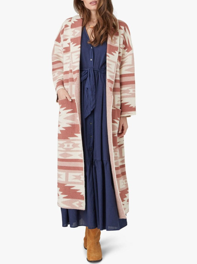 Aleck Cardigan - L / Rose Toffee - Shirts & Tops