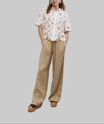 0039 Italy Tamina Linen Stripe Pant