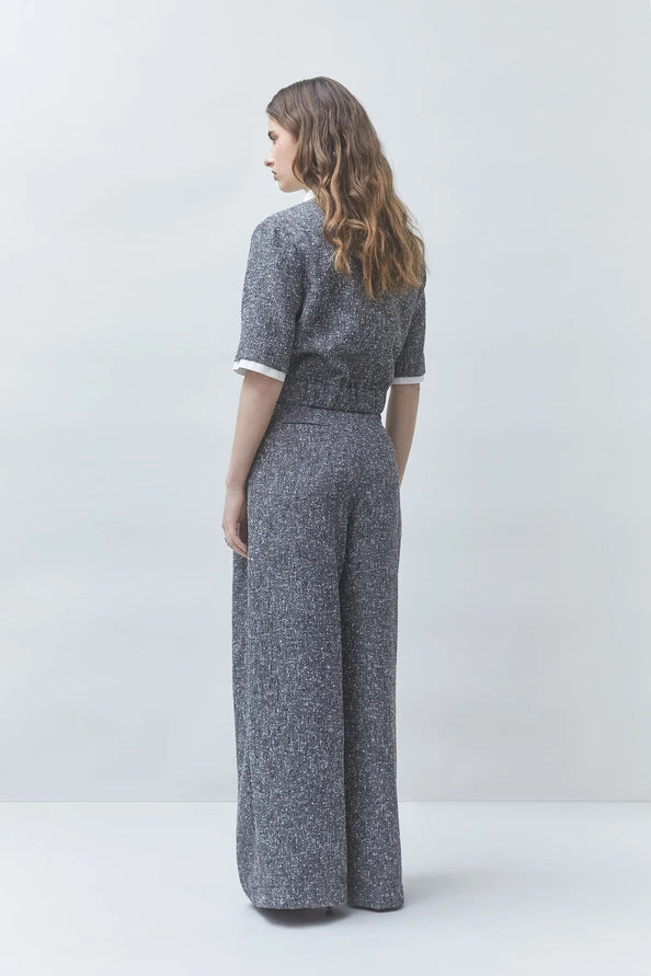 Suncoo Jerk Wide Leg Sequins Pant
