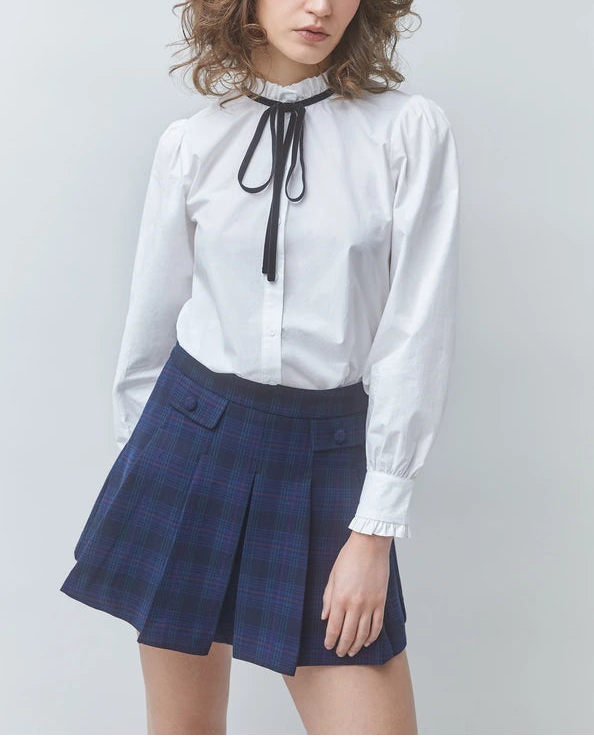 Suncoo Luisa Flowy Blouse With Bow Tie