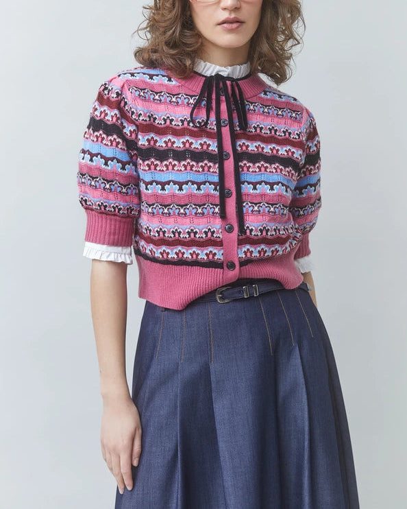 Suncoo Gemoni Striped Cardigan