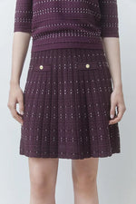 Suncoo Fradela Knitted Mini Skirt