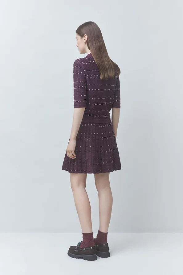 Suncoo Fradela Knitted Mini Skirt