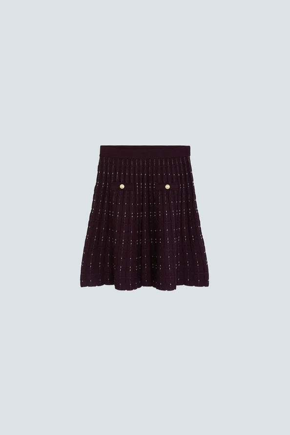 Suncoo Fradela Knitted Mini Skirt