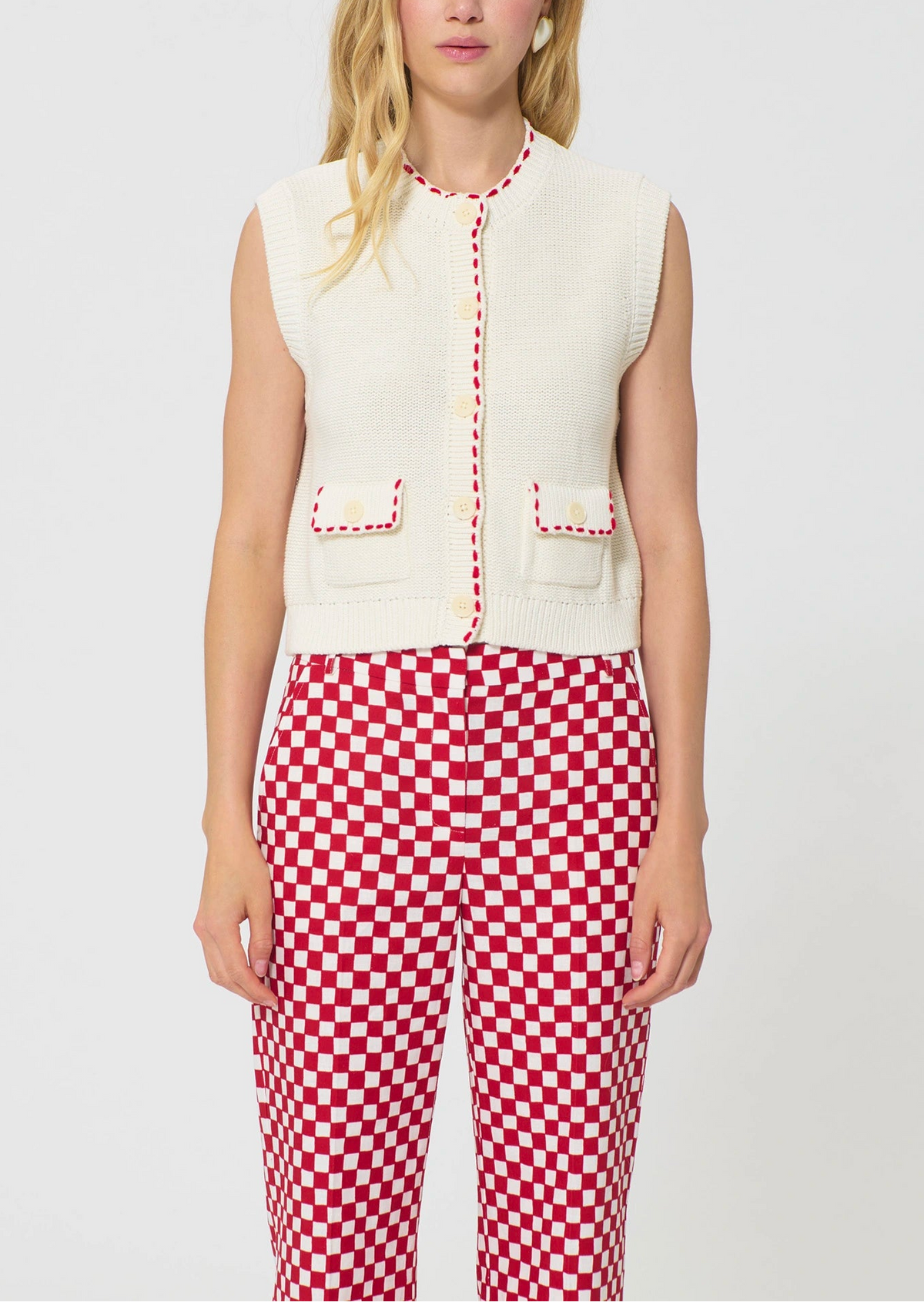 Tara Jarmon Gill Cotton Knitted Vest