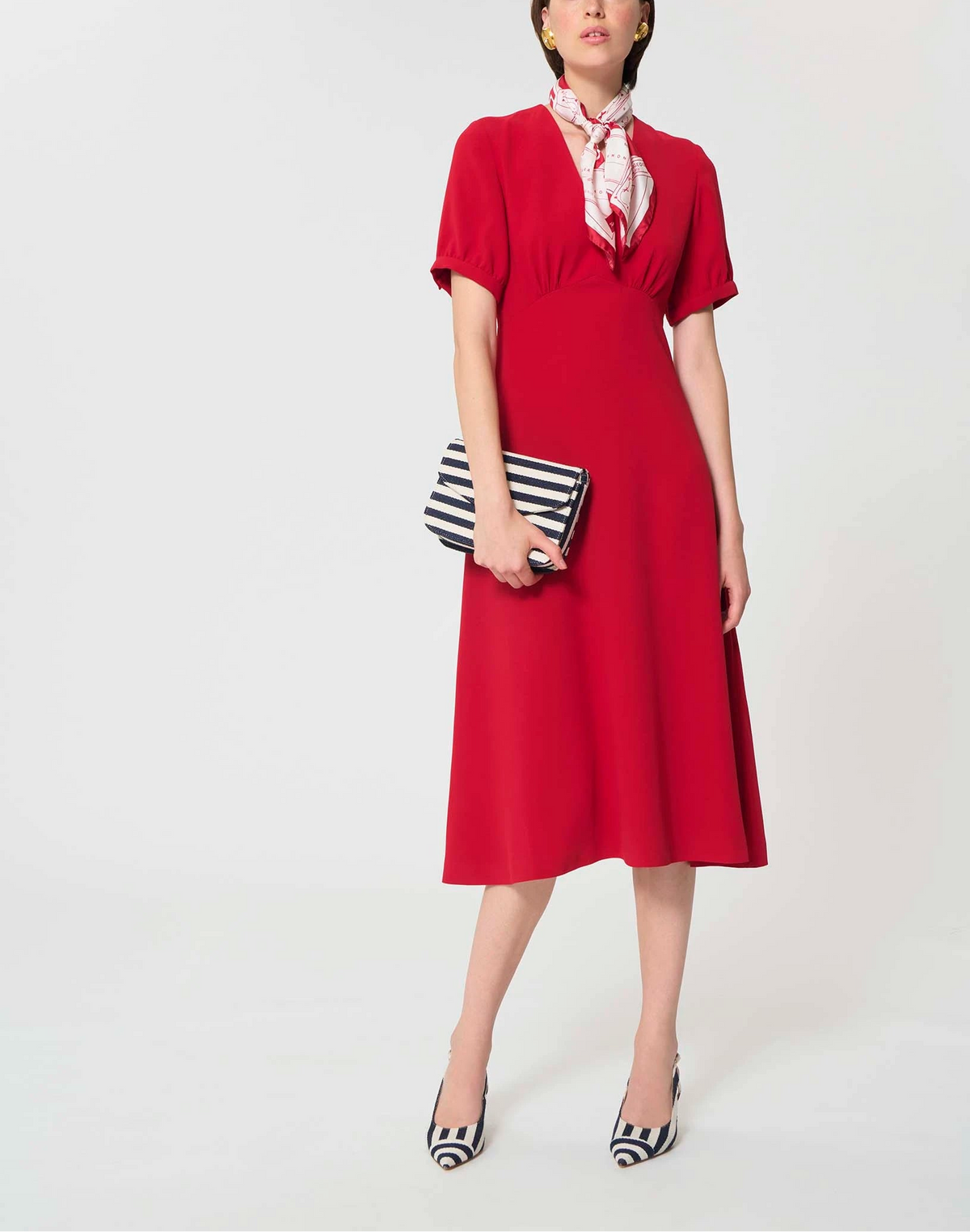 Tara Jarmon Robbie Crepe Midi Dress