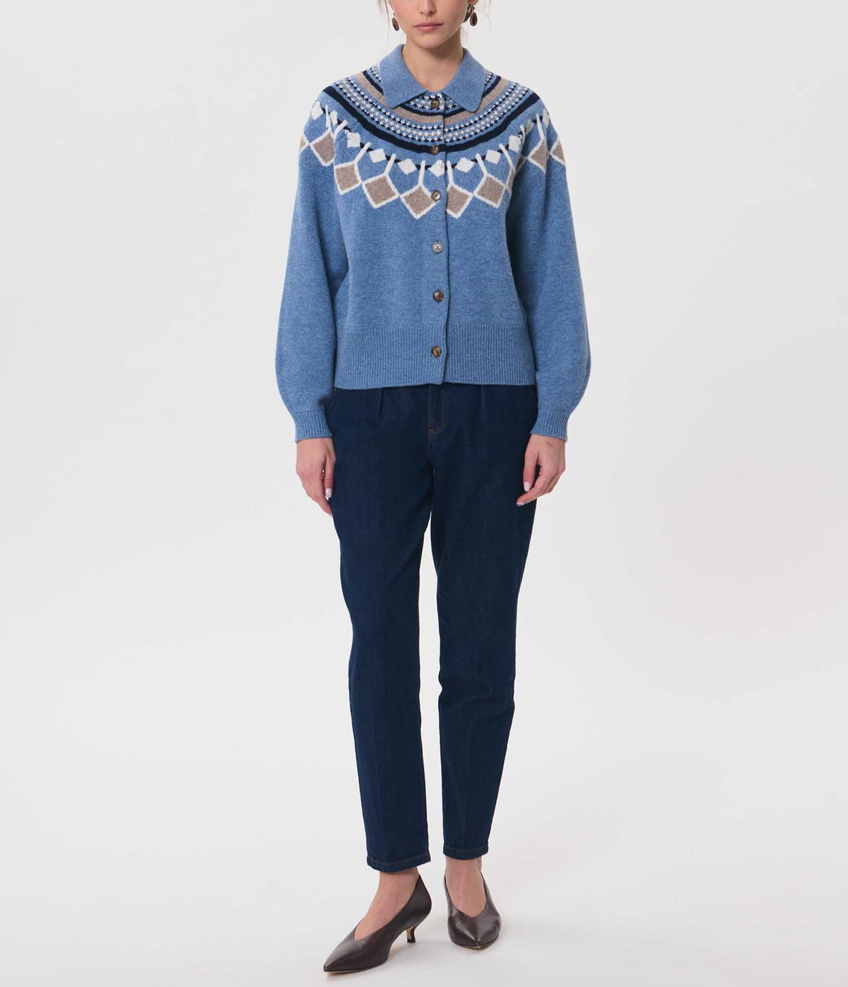 Tara Jarmon Giulietta Embroidered Collar Sweater