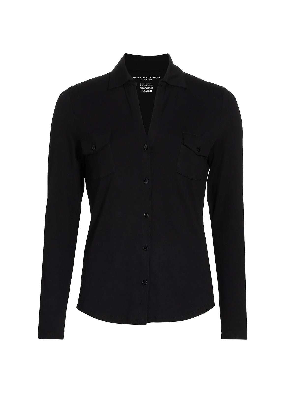 Majestic Soft Touch Long Sleeve Pocket Shirt