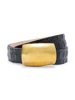 L'agence TS Milou Domed Croc Embossed Belt