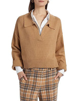Naadam Cashmere Mixed Media Polo Sweater