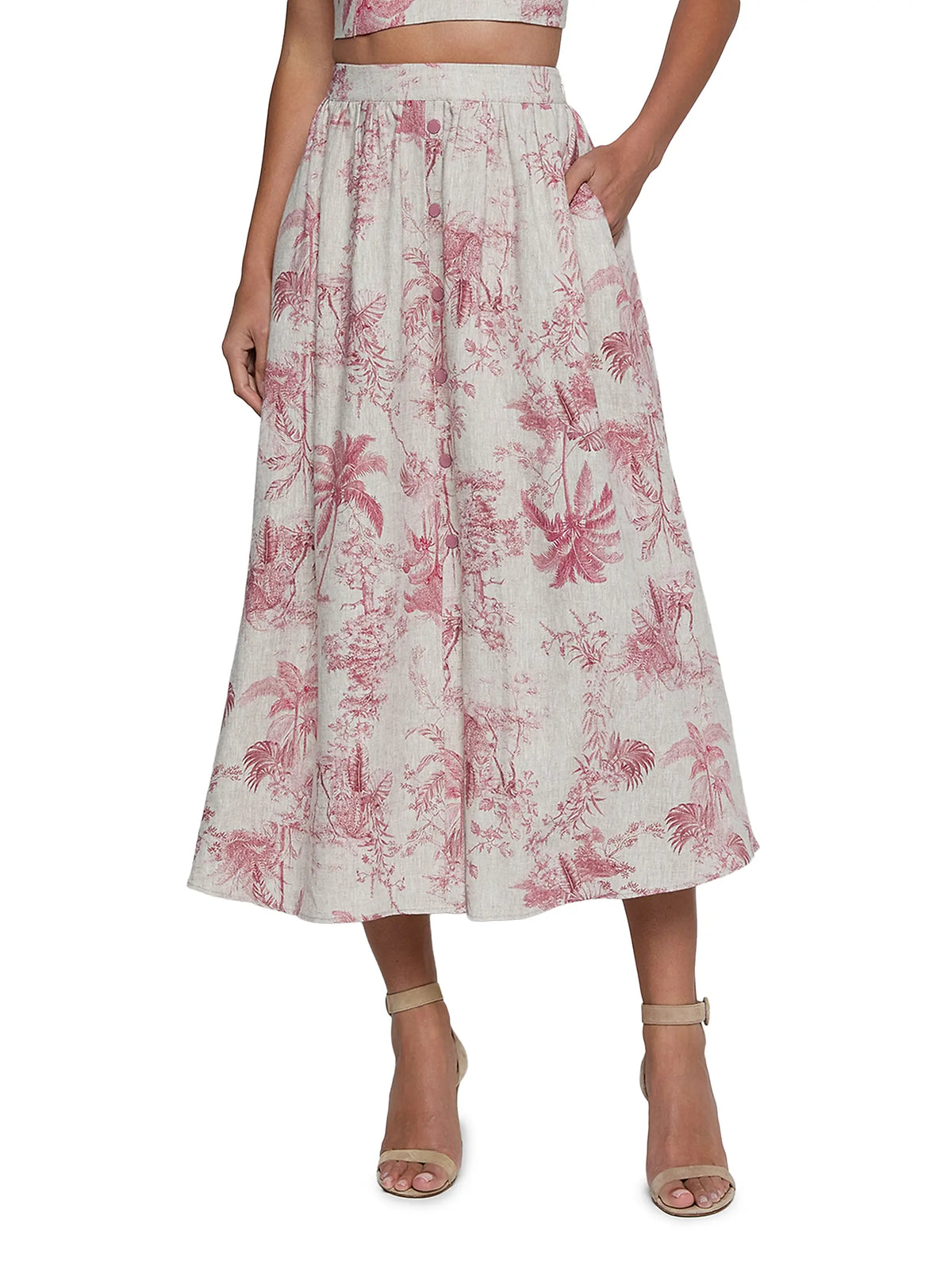 Lagence TS Seina Linen Midi Skirt