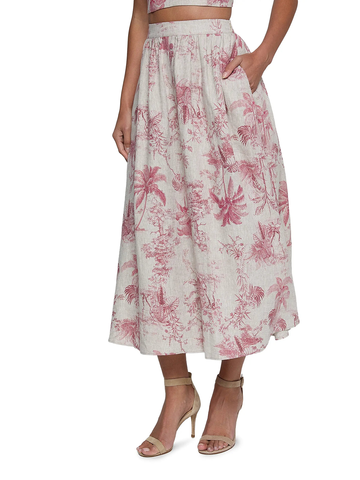 Lagence TS Seina Linen Midi Skirt