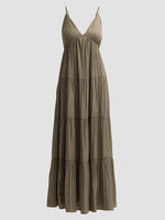 Lagence TS Lua Tiered Satin Maxi Dress
