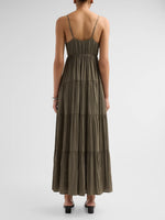 Lagence TS Lua Tiered Satin Maxi Dress