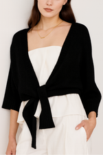 Autumn Cashmere Dolman Tie Front Sweater