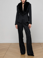 L'agence Ts Kaisley Fur Collar Blazer