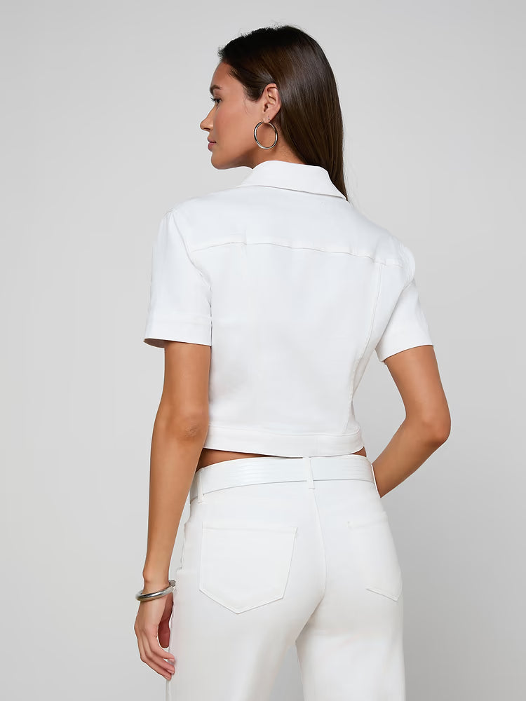 Lagence Kirstie S/S Crop Denim Shirt Jacket