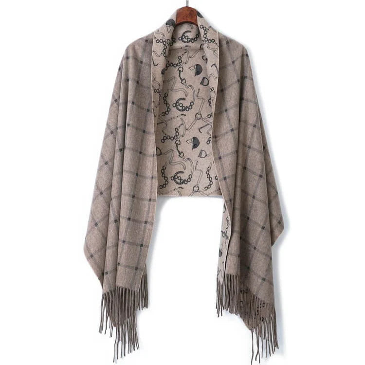 Roberta Bianca Reversible Cashmere Wrap
