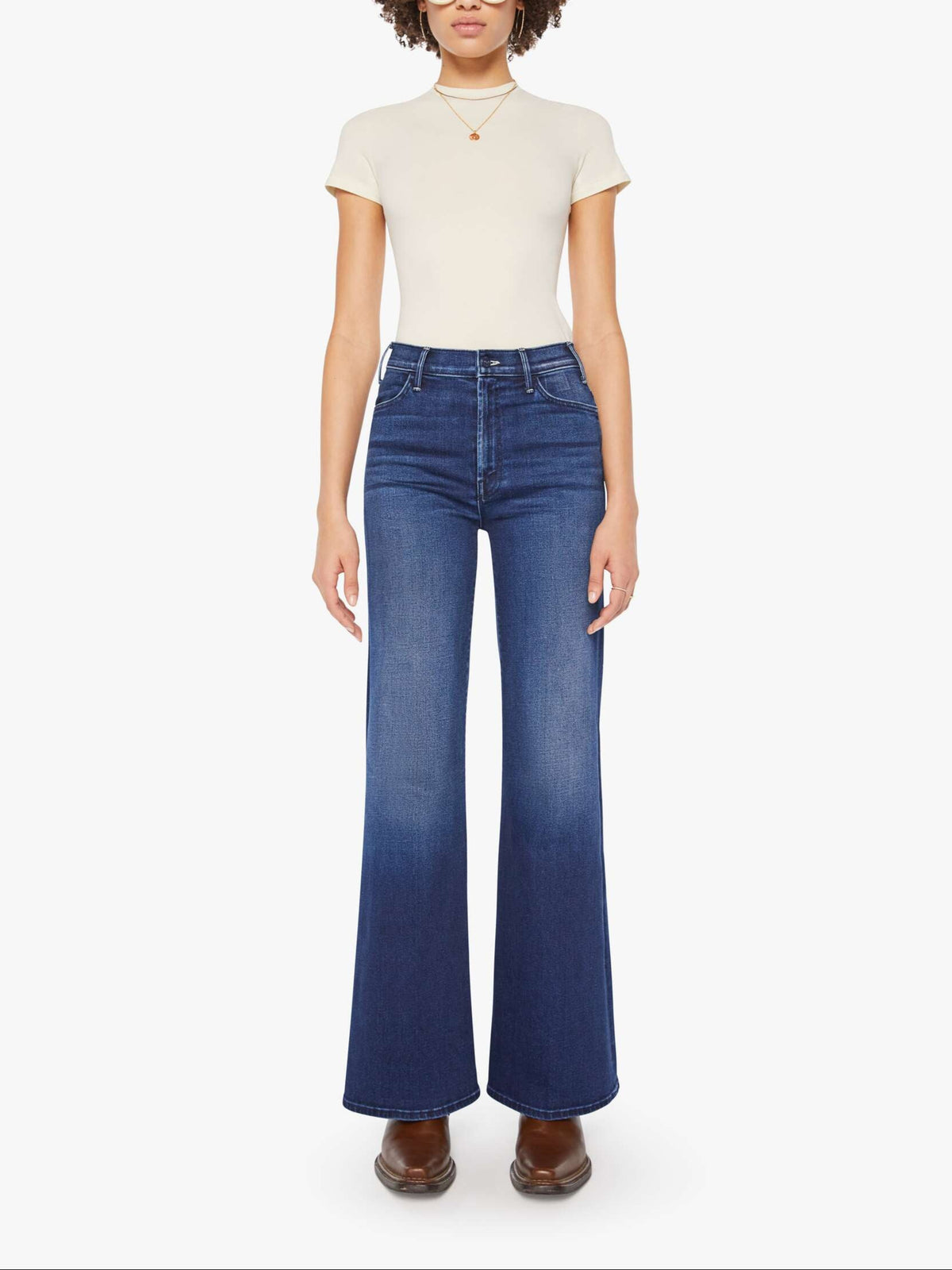 Mother The Hustler Roller Sneak Jeans