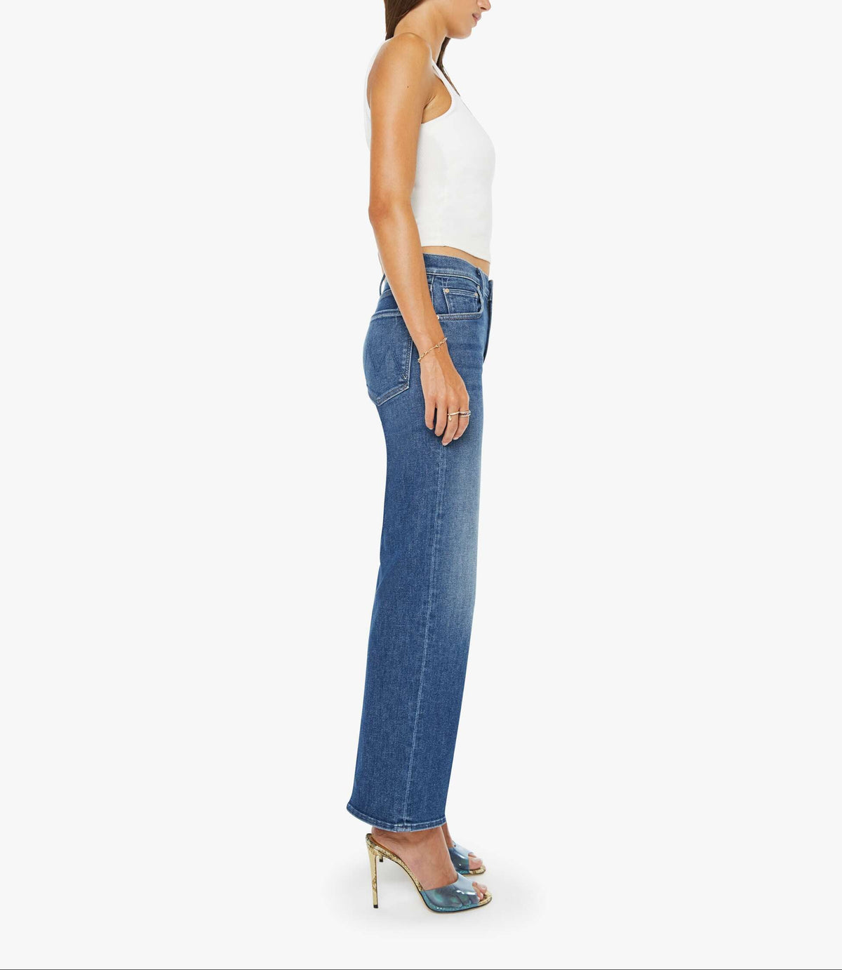 MOTHER The Mid Rise Rambler Zip Ankle Jean