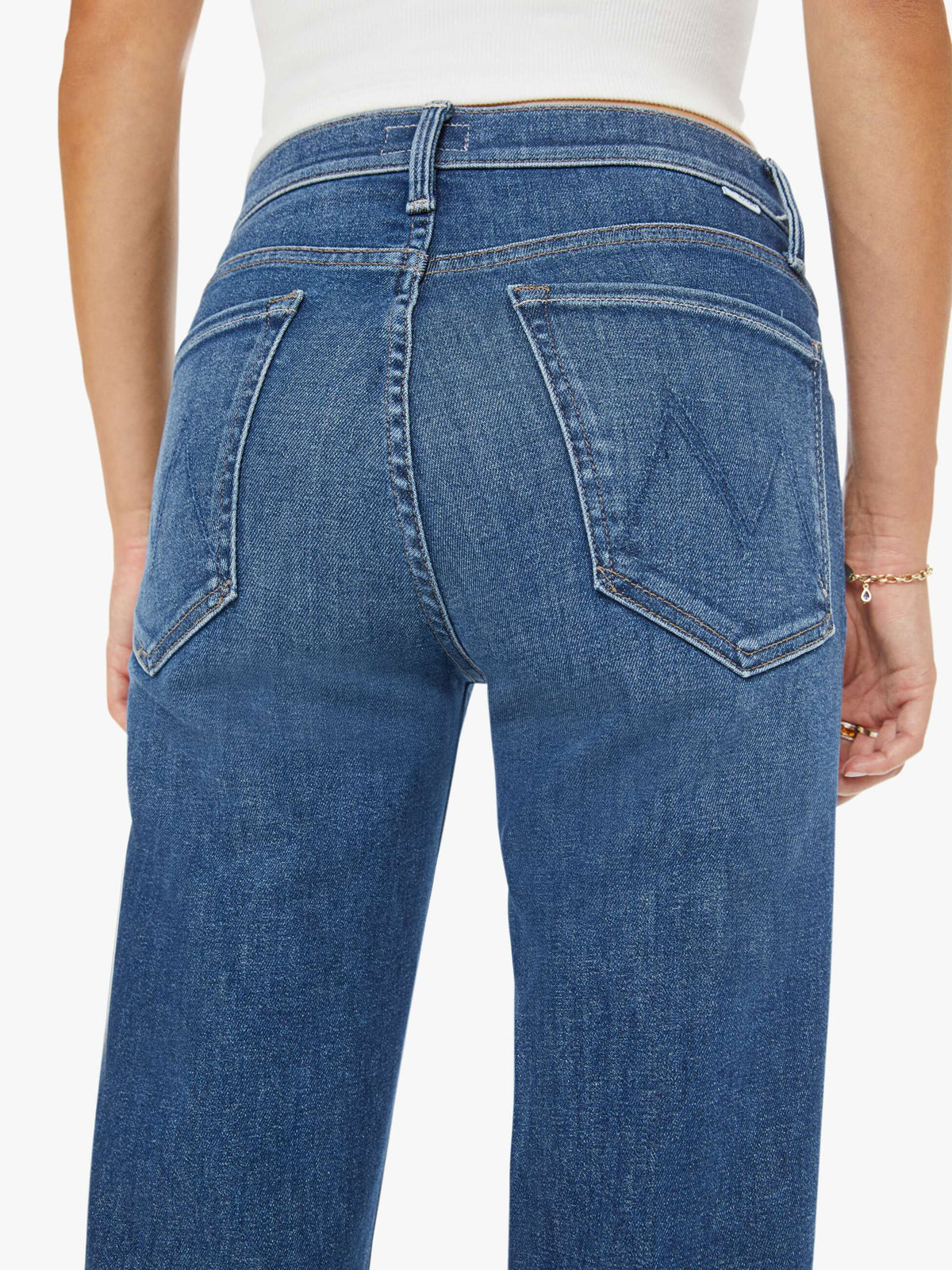 MOTHER The Mid Rise Rambler Zip Ankle Jean