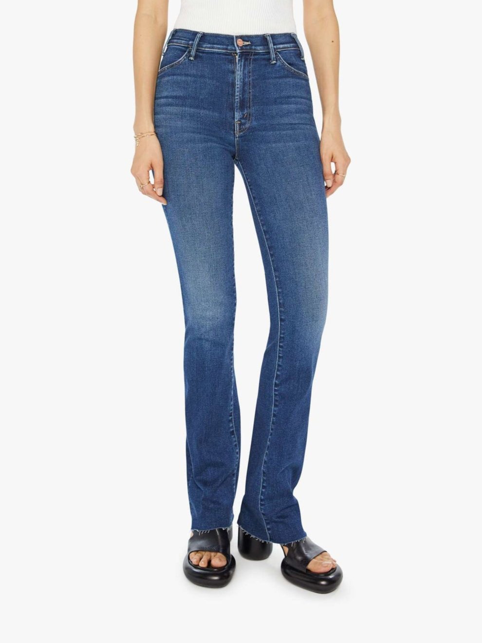 MOTHER The Hustler Heel Fray Jeans