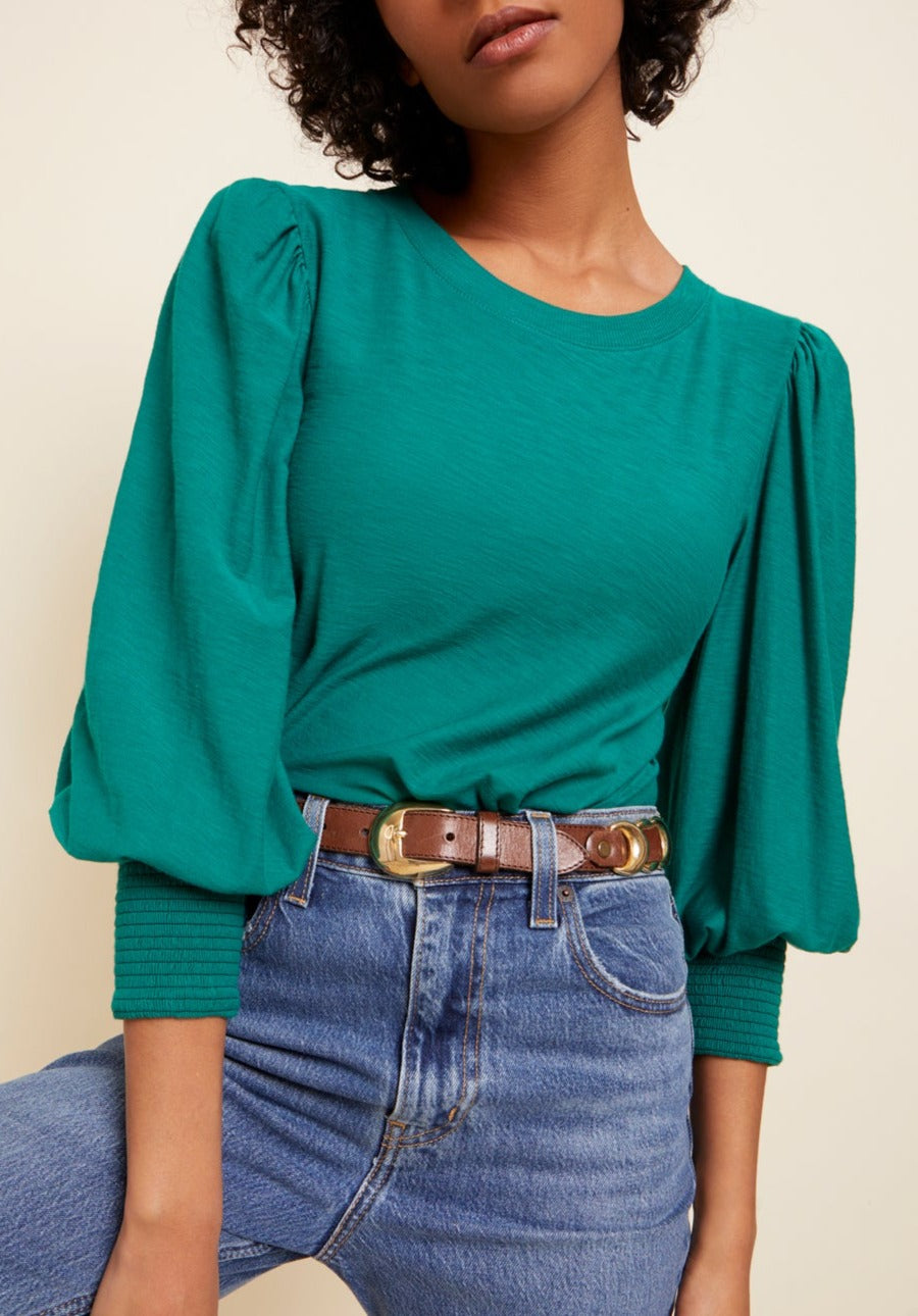 Nation Loren Smocked Peasant Top