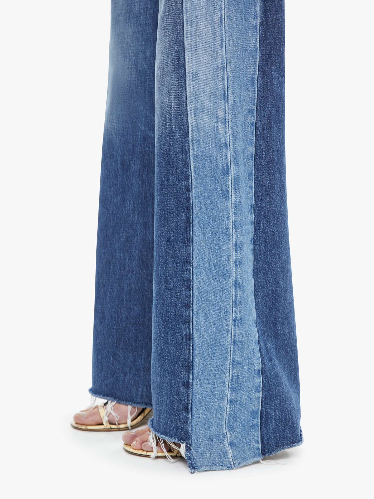 Mother The Tux Sidestepper Sneak Fray Jeans